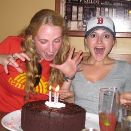  Lab Outing at Bertucci’s - Lydia, Natalie - Birthday Surprise - July 15, 2010