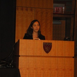 Dr. Marcia Haigis presenting